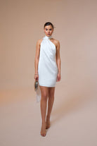 Mozto-Carina Halter Neck Satin Mini Dress-Elbise-1-fleurdirect.live
