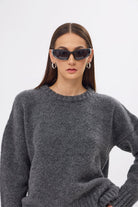 Mozto-Whitney Grey Oversize Kazak-Kazak & Triko-2-fleurdirect.live