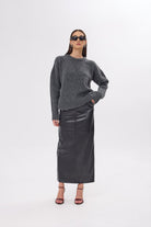 Mozto-Whitney Grey Oversize Kazak-Kazak & Triko-3-fleurdirect.live