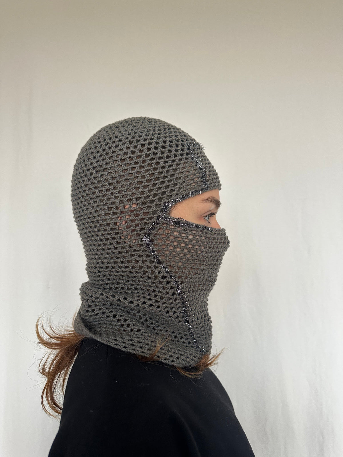Mujj Studio-Grey Hand Crocheted Mask-Maske-2-fleurdirect.live