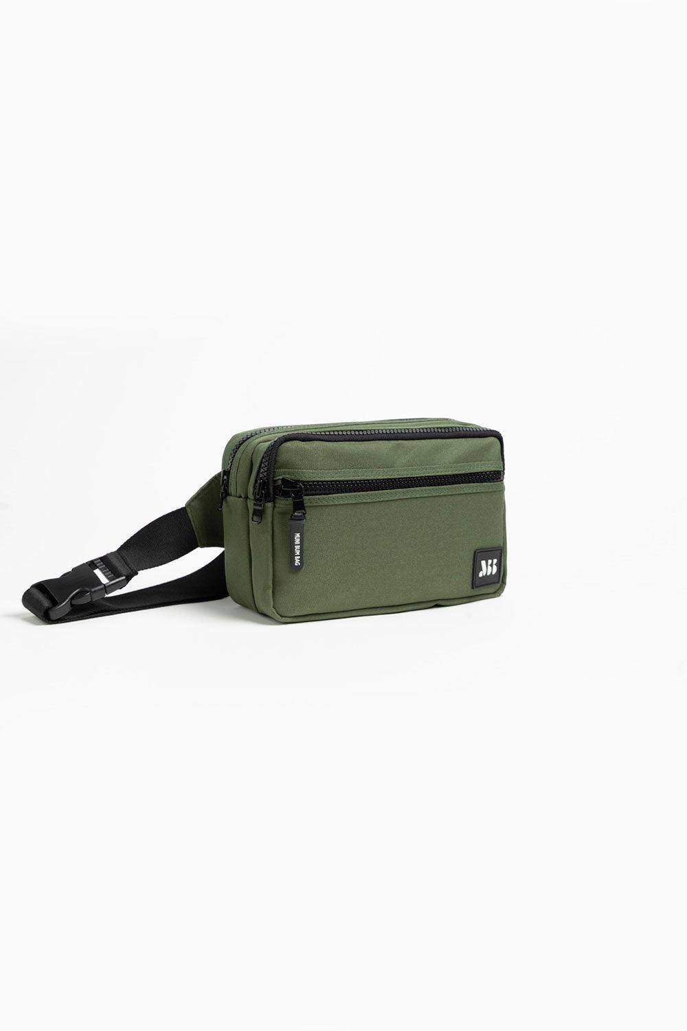 Muni Bum Bag-Khaki Double Bumbag-Bel Çantası-2-fleurdirect.live