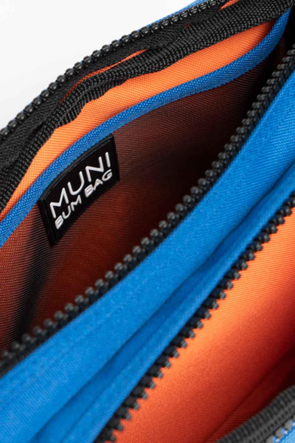 Muni Bum Bag-Royal Blue Double Bumbag-Bel Çantası-2-fleurdirect.live