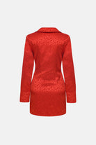 Naia-Lucia Degaje Elbi̇se / Kırmızı Leopar Desenli-Elbise-6-fleurdirect.live
