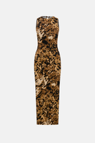 Naia-Parisa Elbise / Kahverengi Leopar Desenli-Elbise-5-fleurdirect.live