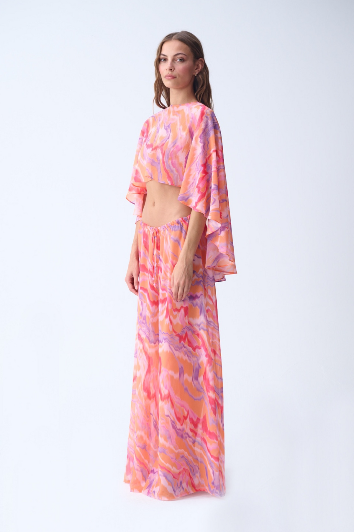 Summer PeleriN / Turuncu Desenli