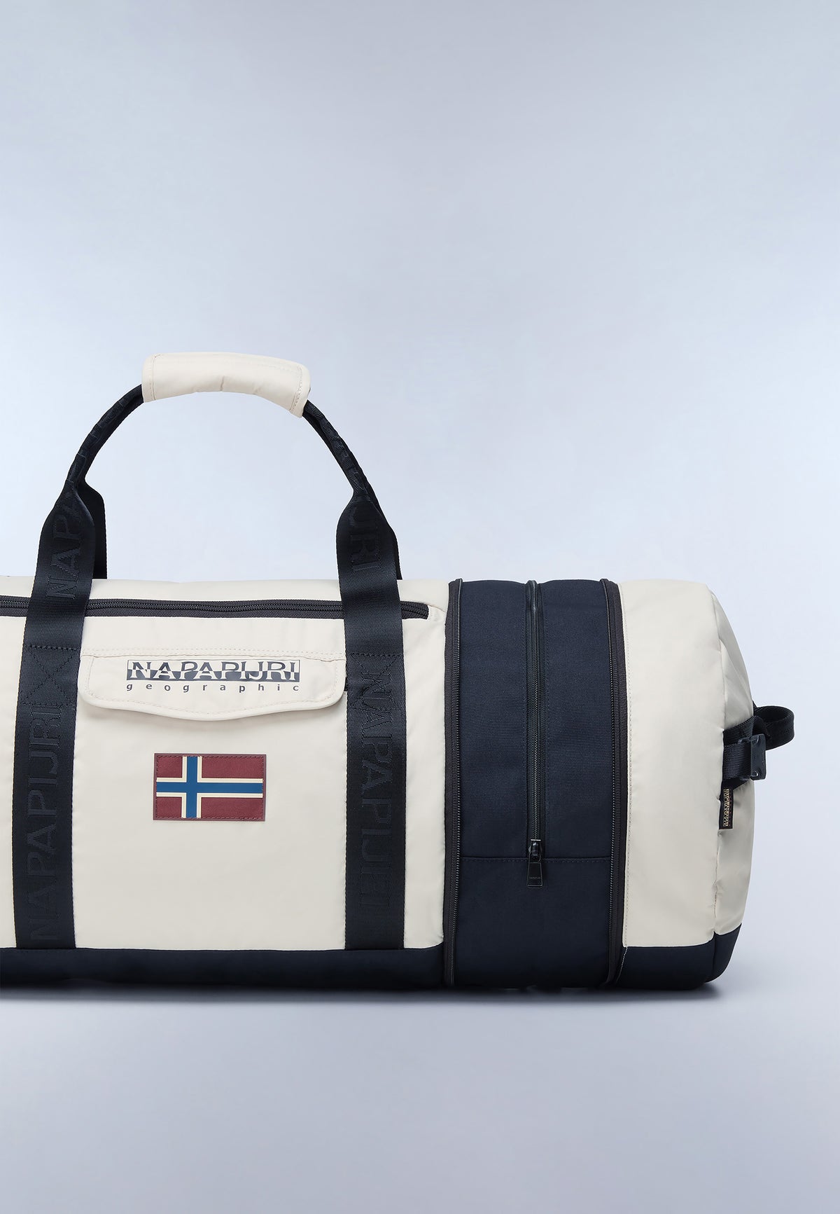 Napapijri-Bering Travel Beige Silver N90-Bavul & Seyahat Çantası-2-fleurdirect.live