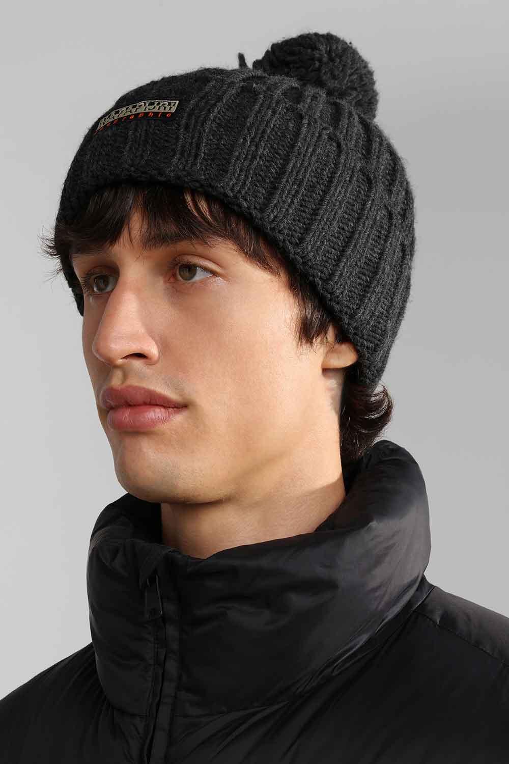 Napapijri-Fea 2 Dark Grey Melange-Bere-2-fleurdirect.live