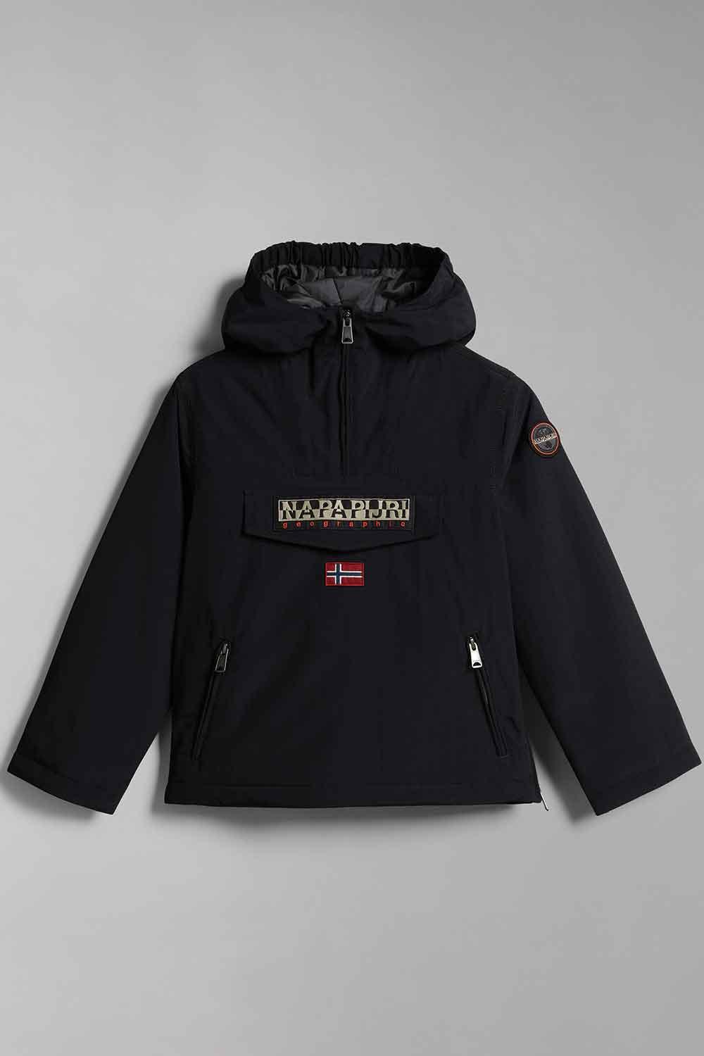Napapijri-Kids Rainforest Pocket 2 Black-Yağmurluk-6-fleurdirect.live