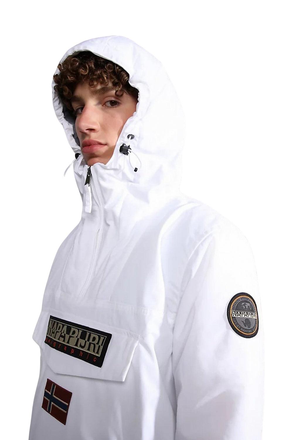 Napapijri-Rainforest Pocket 2 Bright White-Yağmurluk-4-fleurdirect.live