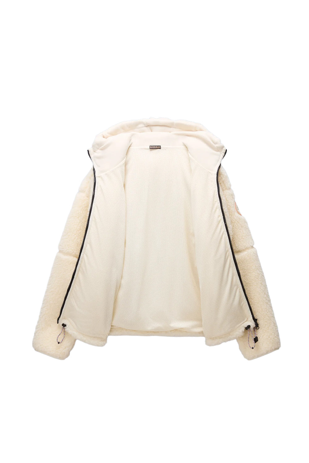 Napapijri-Tires Full-Zip Fleece Erkek Peluş Fermuarlı Beyaz Mont-Mont-3-fleurdirect.live