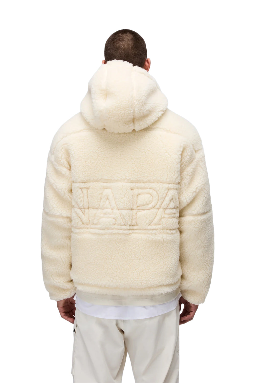 Napapijri-Tires Full-Zip Fleece Erkek Peluş Fermuarlı Beyaz Mont-Mont-7-fleurdirect.live