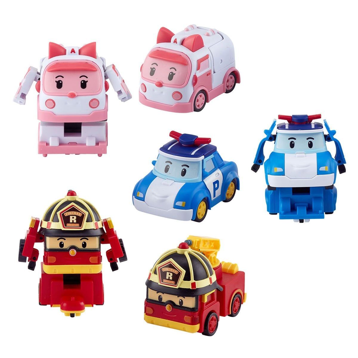 Poli Zr-915 Robocar Poli Quick Transforming Mini Rescue Deluxe Set
