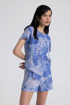 Nil Ergüven-Cielo Desenli Bluz-Top-1-fleurdirect.live