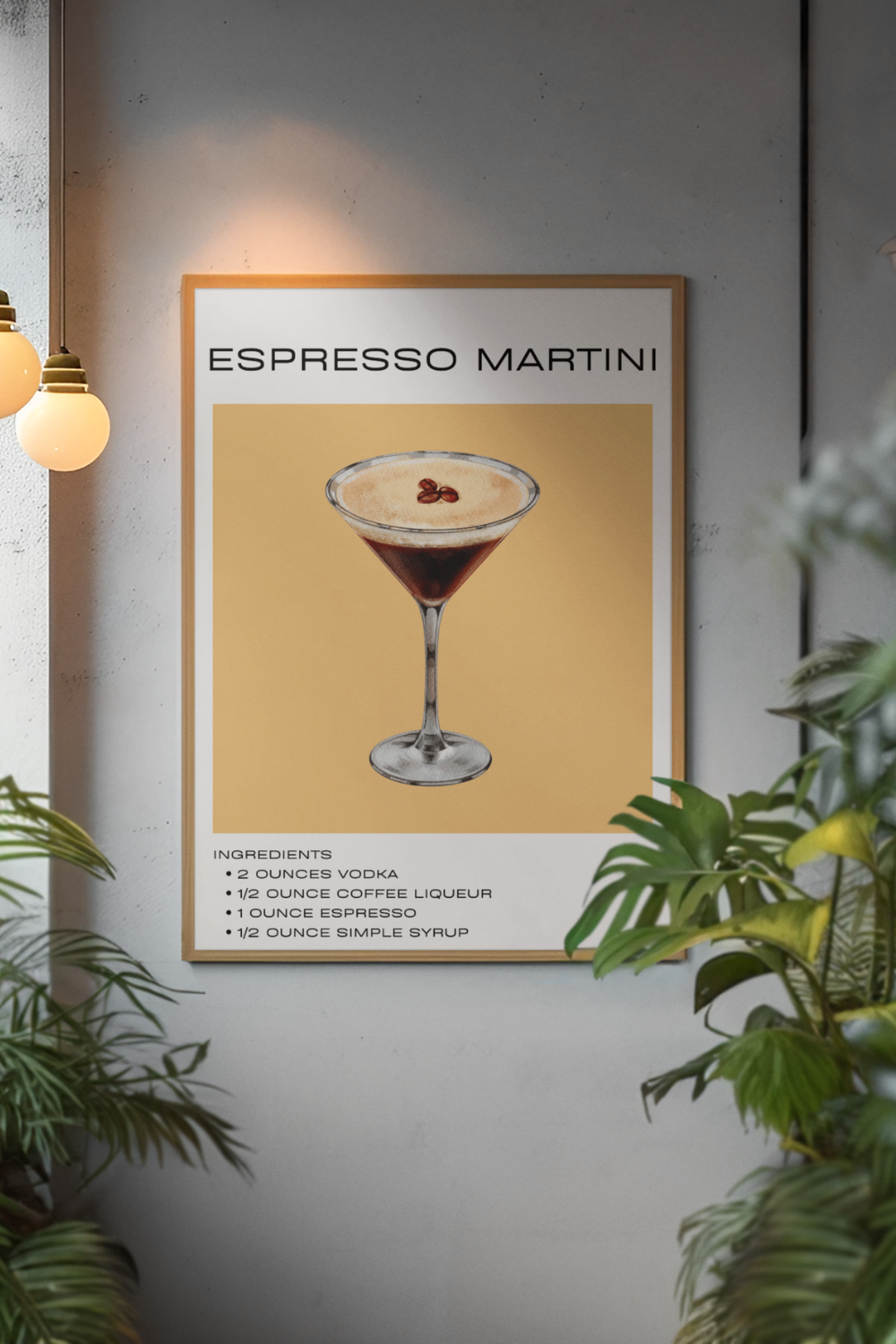 Nord Design-Kokteyl Serisi Çerçeveli Tablo - Espresso Martini-Tablo-3-fleurdirect.live