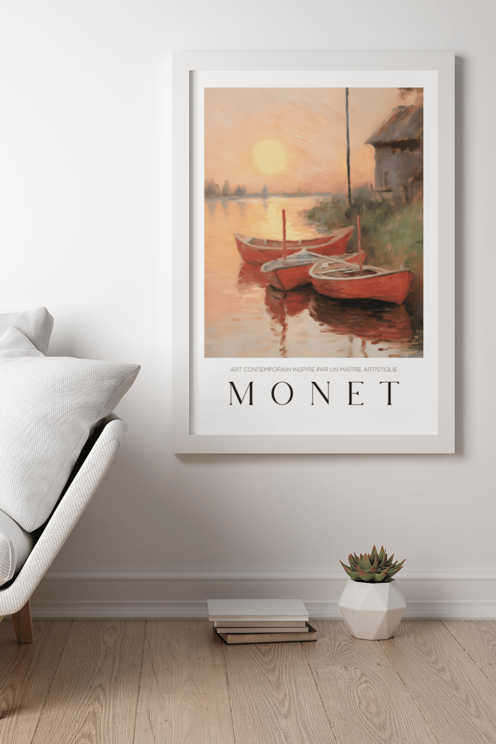 Nord Design-Ressam Serisi Çerçeveli Tablo - Claude Monet - 12-Tablo-3-fleurdirect.live