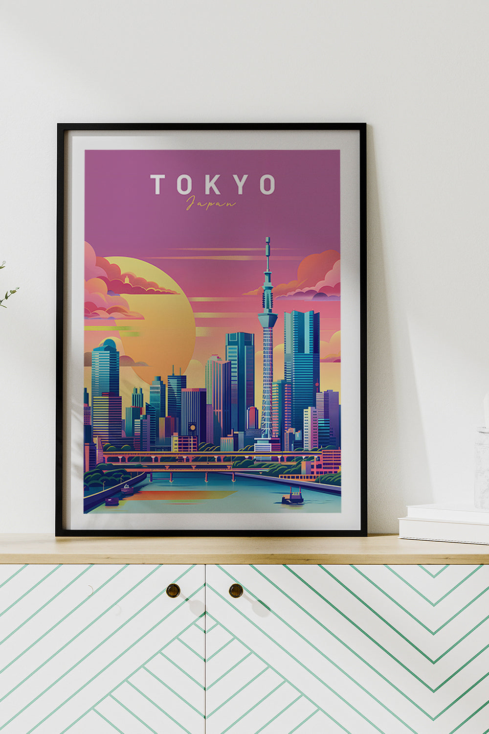 ODA.products-Tokyo İllüstrasyon Şehir Posteri-Tablo-4-fleurdirect.live