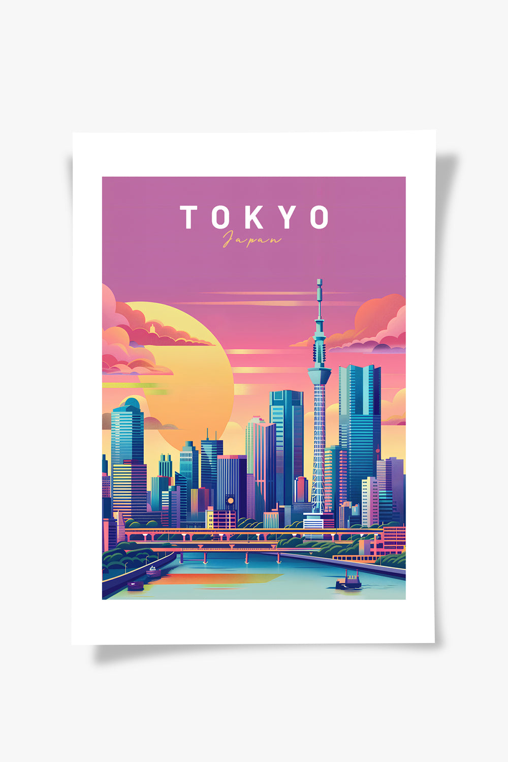 ODA.products-Tokyo İllüstrasyon Şehir Posteri-Tablo-5-fleurdirect.live