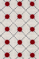 OHM Handmade-Krem Kırmızı Tiny Dots El İşi Dantel Örtü-Dantel Örtüler-3-fleurdirect.live