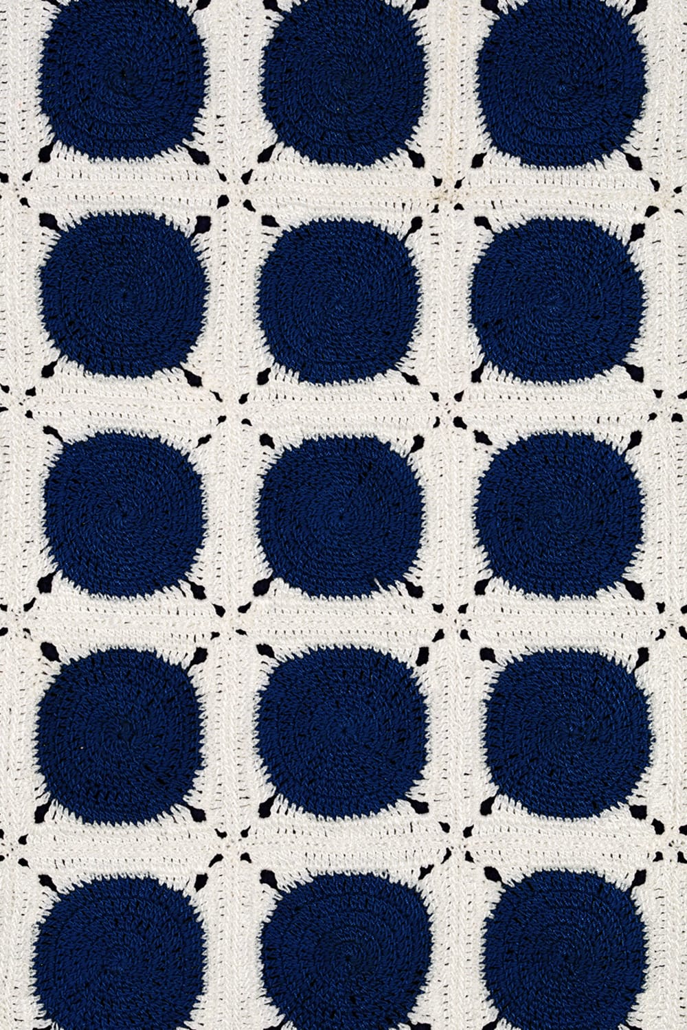 OHM Handmade-Krem Lacivert Dots El İşi Dantel Örtü-Dantel Örtüler-3-fleurdirect.live