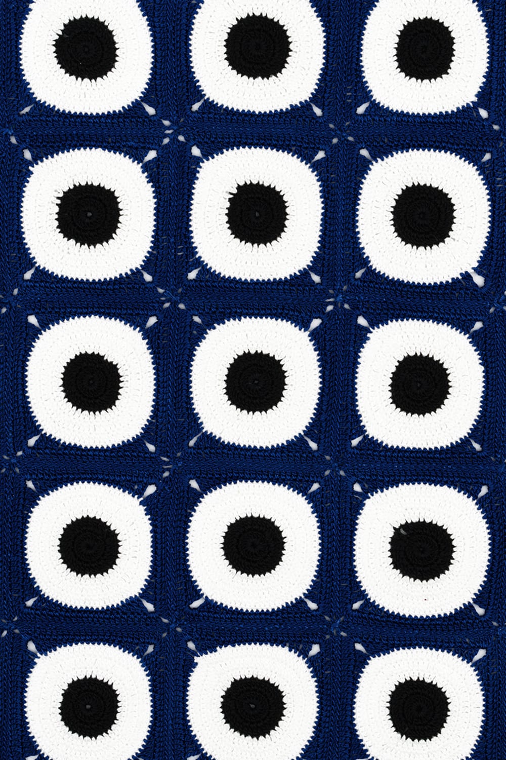 OHM Handmade-Lacivert Beyaz Siyah Evil Eye El İşi Dantel Örtü-Dantel Örtüler-3-fleurdirect.live