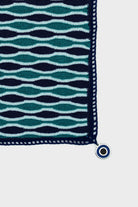 OHM Handmade-Lacivert Mavi Yeşil Waves El İşi Dantel Örtü-Dantel Örtüler-2-fleurdirect.live