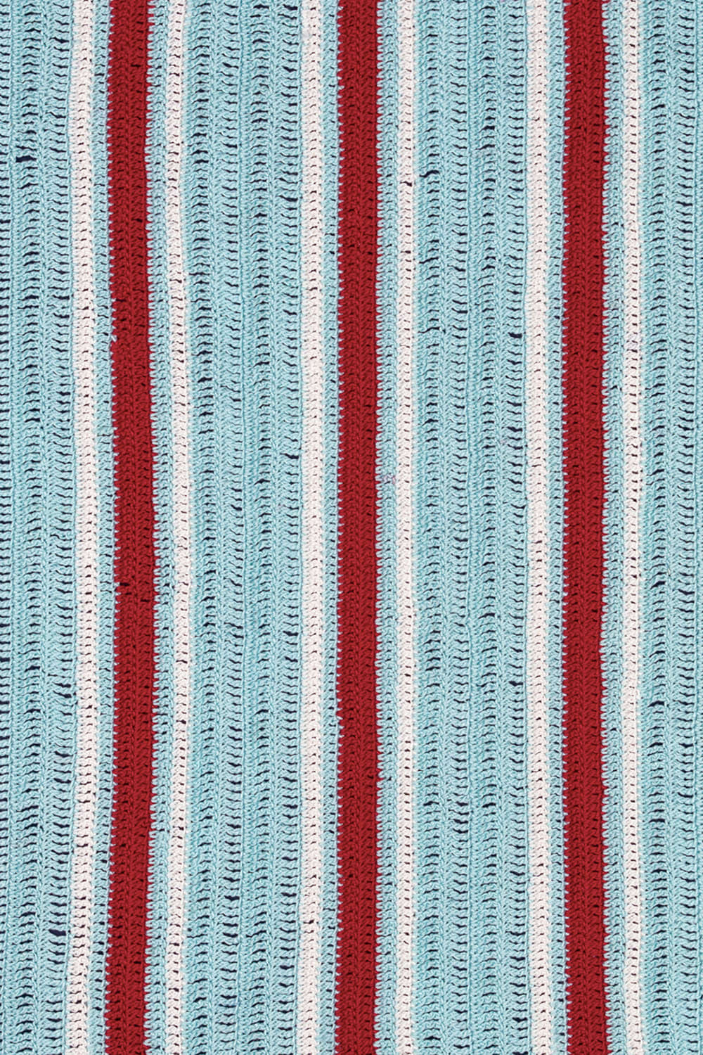 OHM Handmade-Mavi Krem Kırmızı Stripes El İşi Dantel Örtü-Dantel Örtüler-3-fleurdirect.live