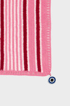 OHM Handmade-Pembe Beyaz Kırmızı Multi Stripes El İşi Dantel Örtü-Dantel Örtüler-2-fleurdirect.live