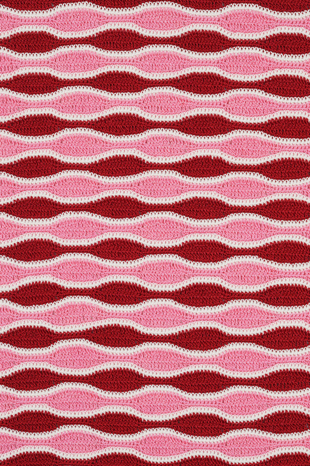 OHM Handmade-Pembe Krem Kırmızı Waves El İşi Dantel Örtü-Dantel Örtüler-3-fleurdirect.live