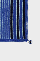 OHM Handmade-Saks Mavi Lacivert Multi Stripes El İşi Dantel Örtü-Dantel Örtüler-2-fleurdirect.live