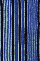 OHM Handmade-Saks Mavi Lacivert Multi Stripes El İşi Dantel Örtü-Dantel Örtüler-3-fleurdirect.live