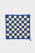OHM Handmade-Sarı Mavi Checkered El İşi Dantel Örtü-Dantel Örtüler-1-fleurdirect.live