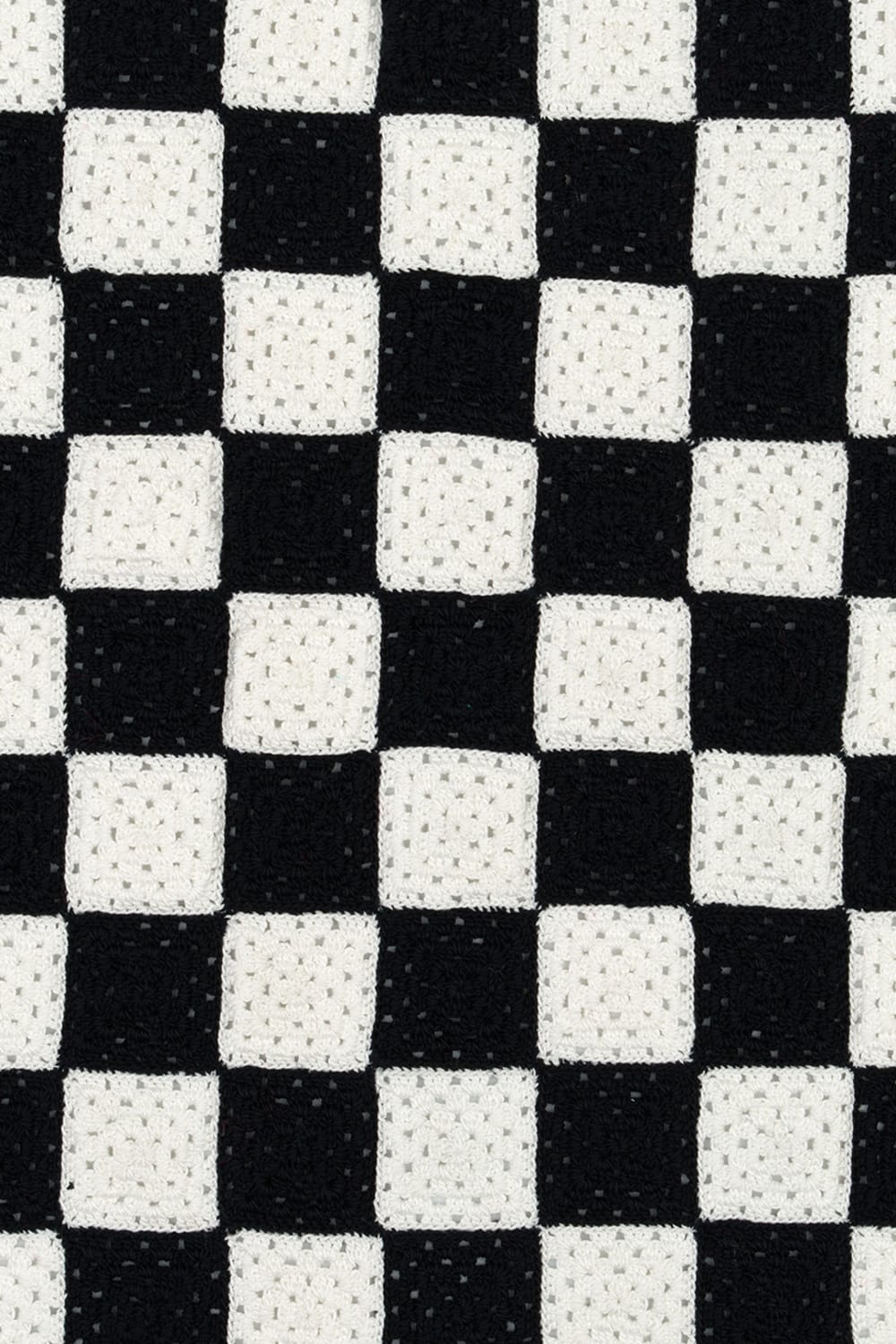 OHM Handmade-Siyah Beyaz Checkered El İşi Dantel Örtü-Dantel Örtüler-3-fleurdirect.live