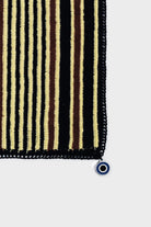OHM Handmade-Siyah Sarı Kahverengi Multi Stripes El İşi Dantel Örtü-Dantel Örtüler-2-fleurdirect.live