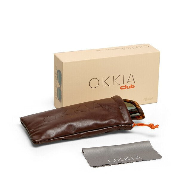Okkia-Okkia Club Ischia Yeşil Lens Polarize Güneş Gözlüğü Klasik Havana-Güneş Gözlüğü-7-fleurdirect.live