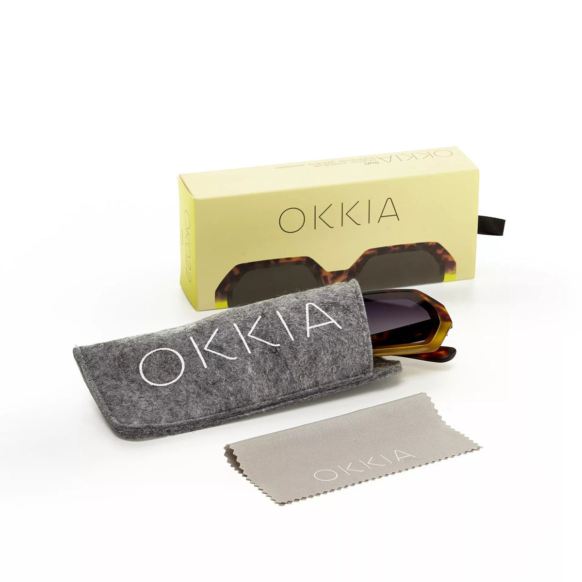 Okkia-Okkia Andrea Altıgen Unisex Güneş Gözlüğü Havana Sarısı-Güneş Gözlüğü-7-fleurdirect.live