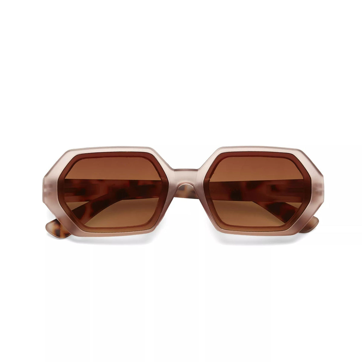 Okkia-Okkia Andrea Altıgen Unisex Güneş Gözlüğü Pembe Havana-Güneş Gözlüğü-1-fleurdirect.live