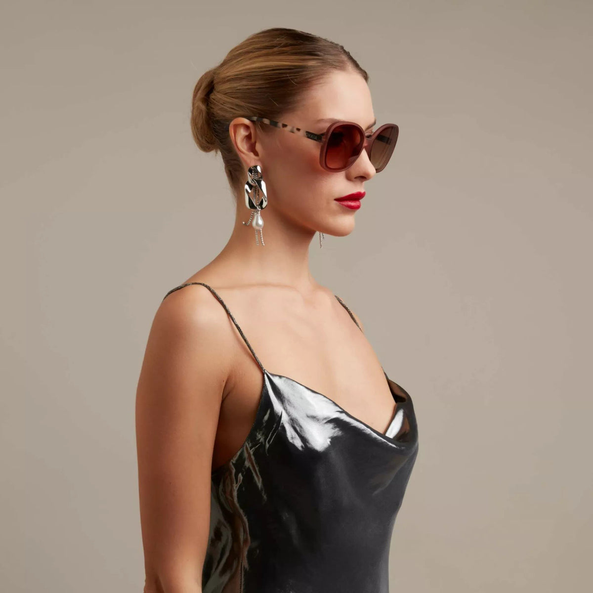 Okkia-Okkia Anna Butterfly Güneş Gözlüğü Havana Pembesi-Güneş Gözlüğü-3-fleurdirect.live