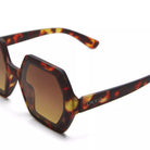 Okkia-Okkia Emma Big Hexagonal Unisex Güneş Gözlüğü Klasik Havana-Güneş Gözlüğü-7-fleurdirect.live