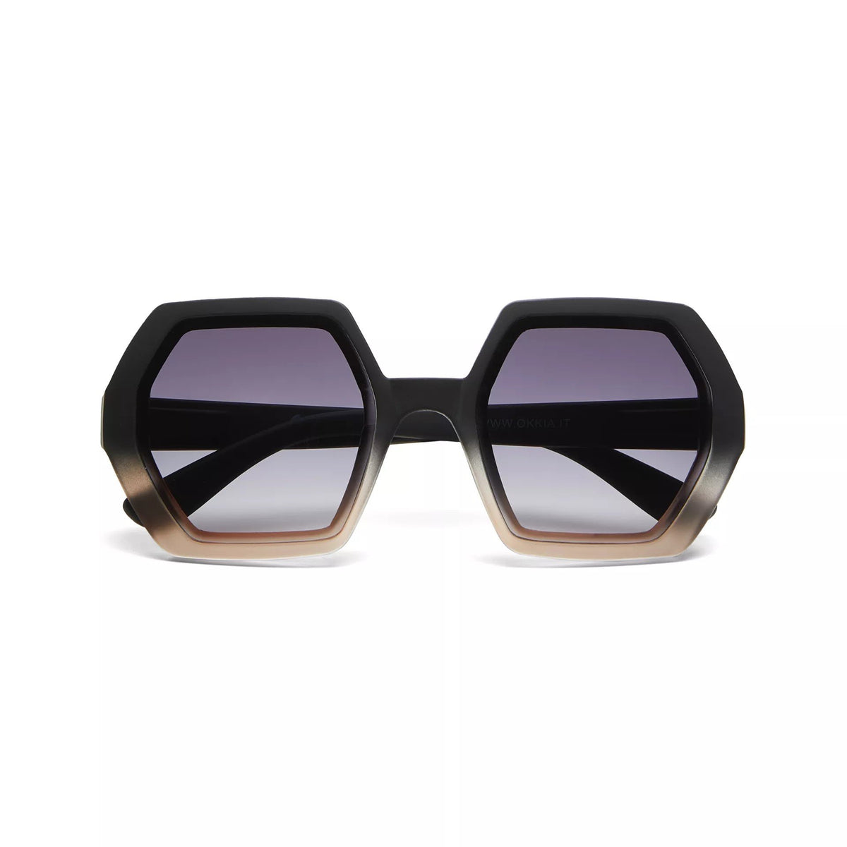 Okkia-Okkia Emma Big Hexagonal Unisex Güneş Gözlüğü Siyah Ros-Güneş Gözlüğü-1-fleurdirect.live