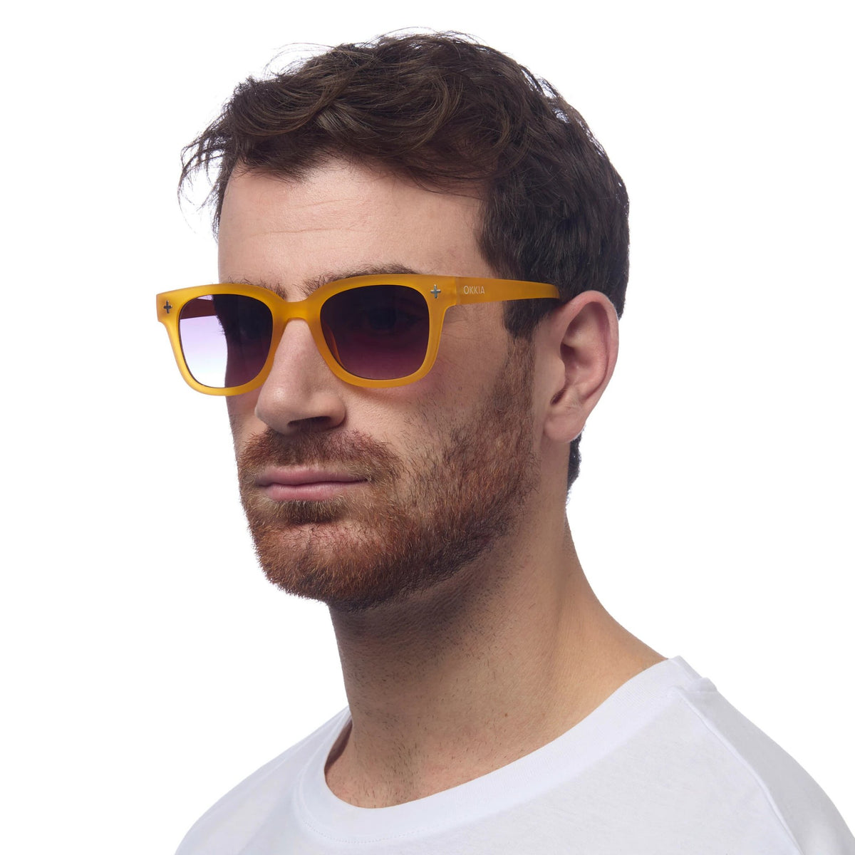 Okkia-Okkia Giovanni Siyah Lens Unisex Güneş Gözlüğü Sarı-Güneş Gözlüğü-3-fleurdirect.live