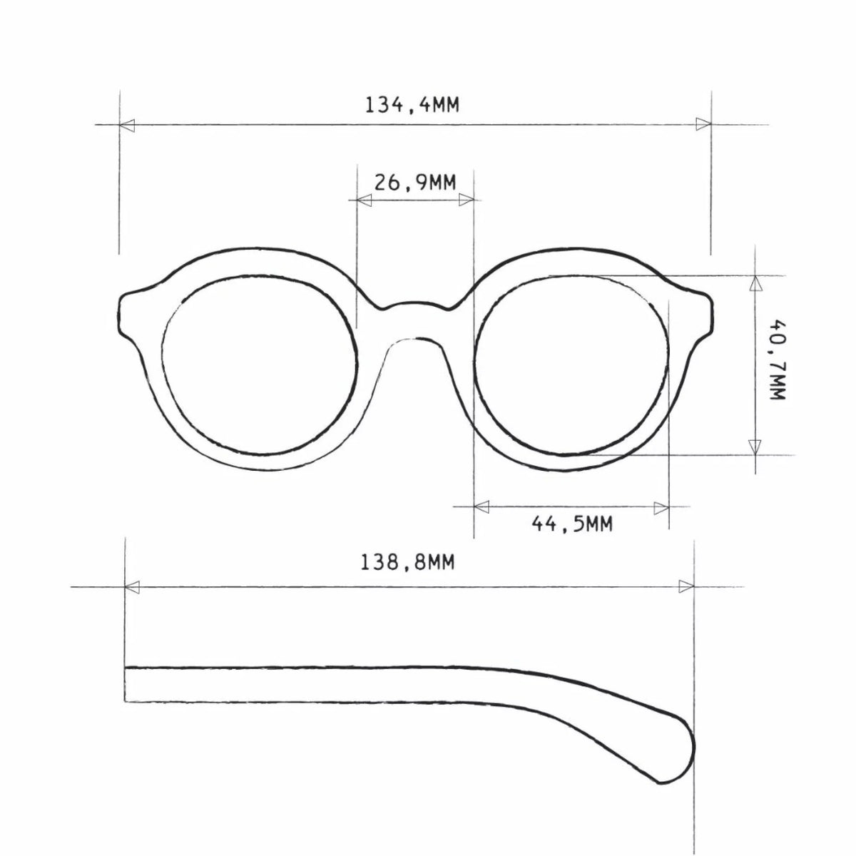 Okkia-Okkia Lauro Unisex Yuvarlak Sarı Havana Güneş Gözlüğü Siyah Degrade Mavi Gradyan-Güneş Gözlüğü-7-fleurdirect.live