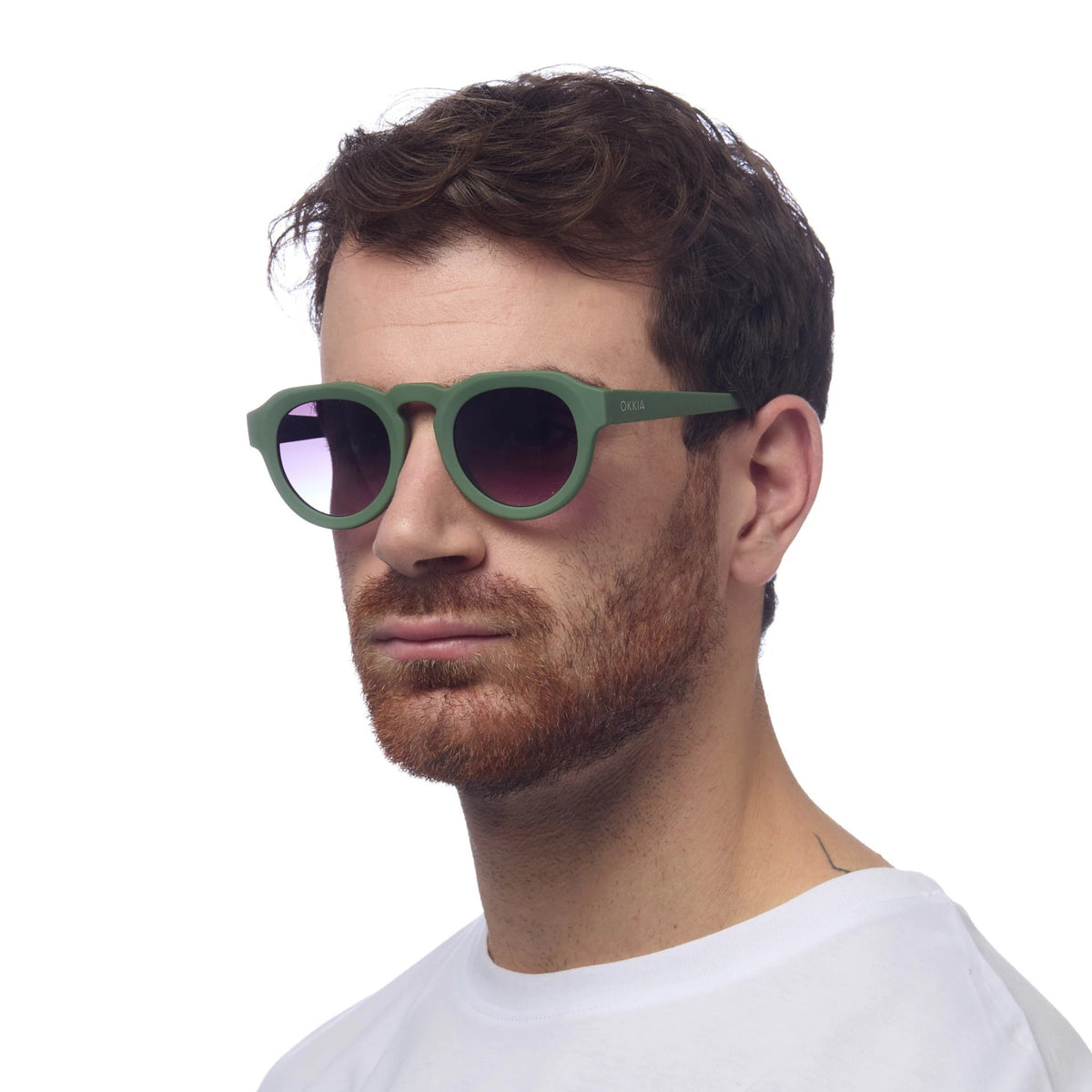 Okkia-Okkia Zeno Round Unisex Verde Güneş Gözlüğü Siyah Degrade-Güneş Gözlüğü-3-fleurdirect.live