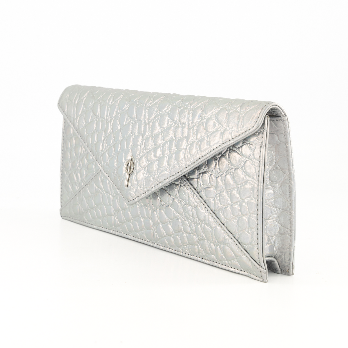 Otrera-Croco Night Bag Silver-Clutch-2-fleurdirect.live