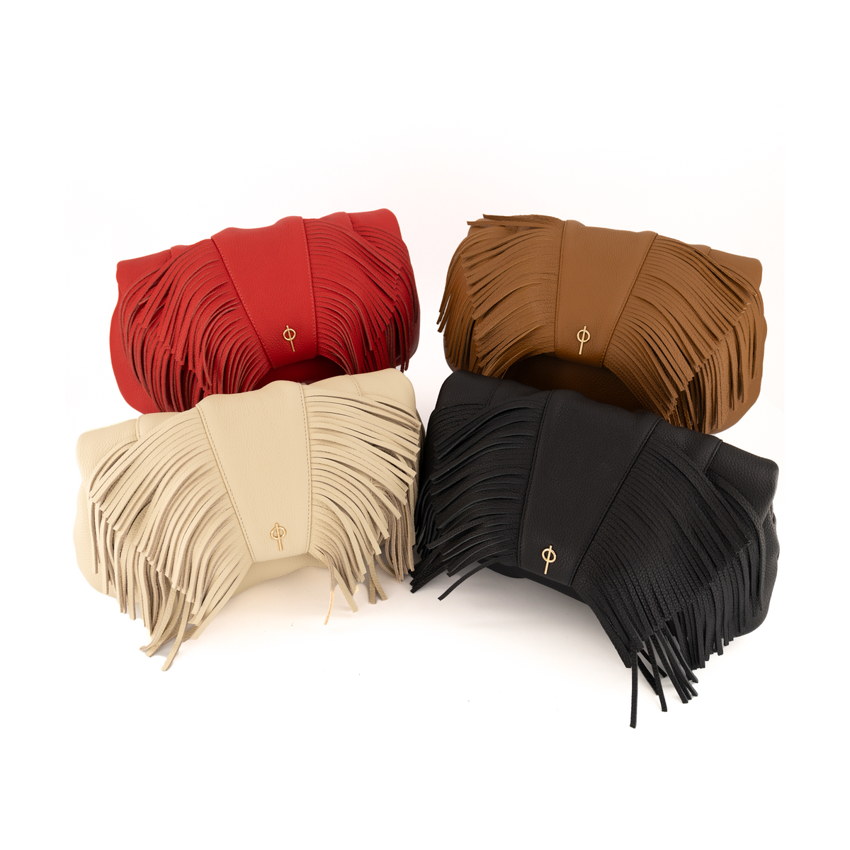 Otrera-Fringe Leda Black-Clutch-4-fleurdirect.live