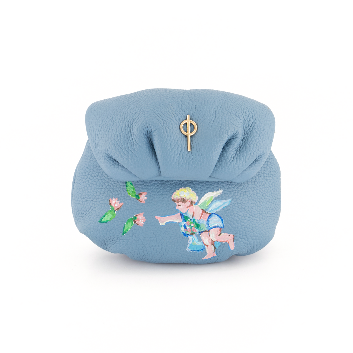 Otrera-Hand Painted Tiny Leda Blue-Omuz Çantası-1-fleurdirect.live