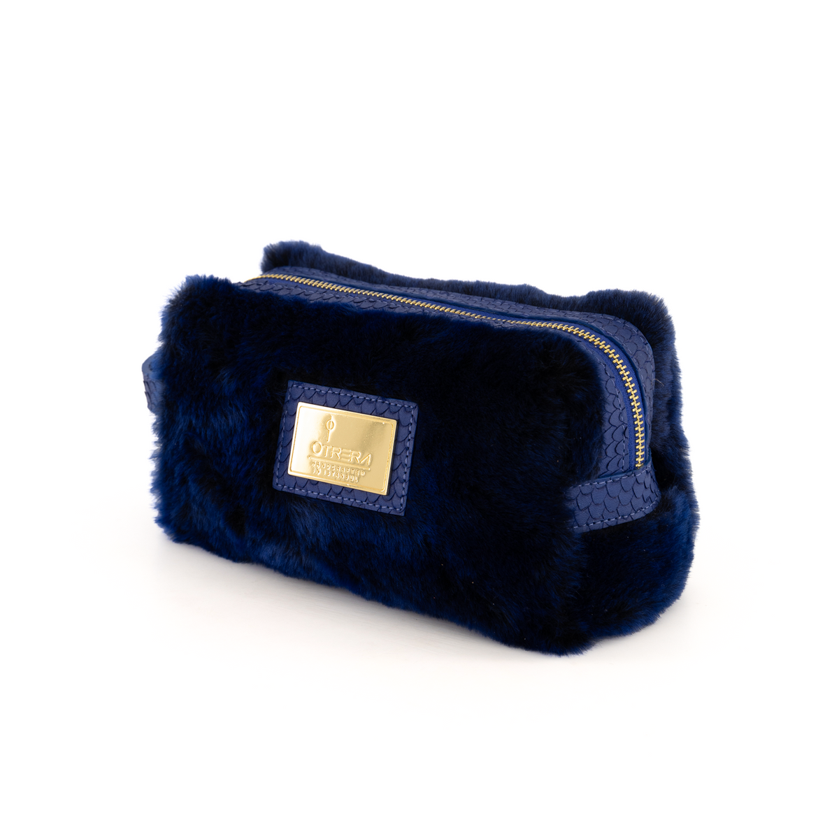 Otrera-Lula Pouch Fur - Midnight Blue-El Çantası-1-fleurdirect.live
