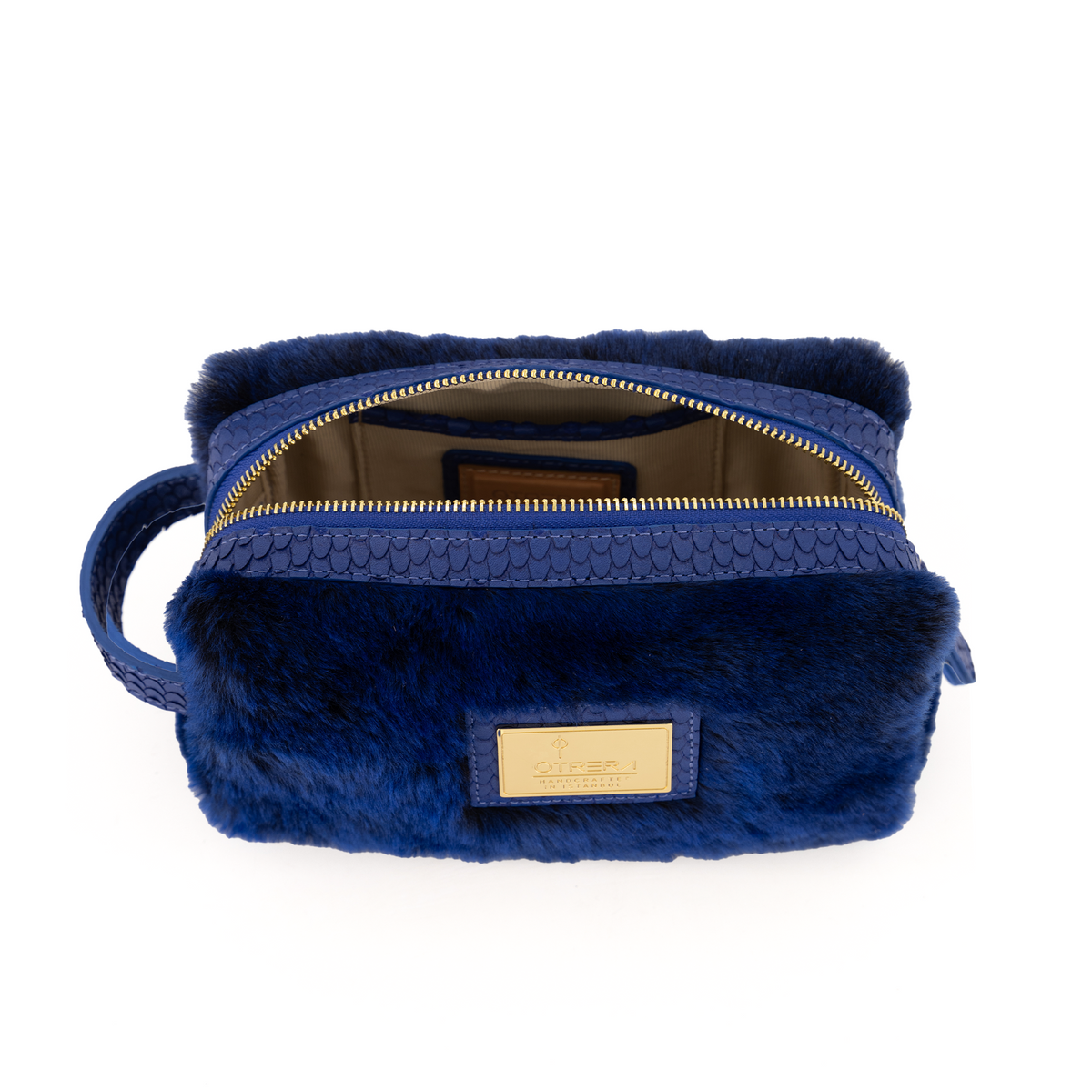 Otrera-Lula Pouch Fur - Midnight Blue-El Çantası-4-fleurdirect.live