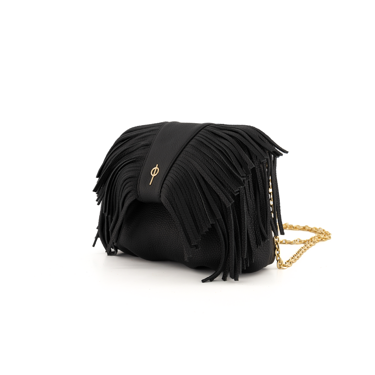 Otrera-Mini Fringe Leda Black-Omuz Çantası-3-fleurdirect.live