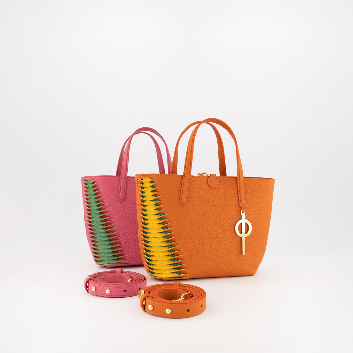 Otrera-Mini Shopping Bag Orange&Yellow-Omuz Çantası-5-fleurdirect.live