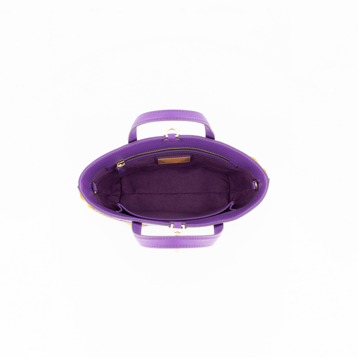 Otrera-Mini Shopping Bag Purple&Yellow-Omuz Çantası-3-fleurdirect.live